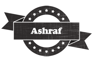 Ashraf grunge logo