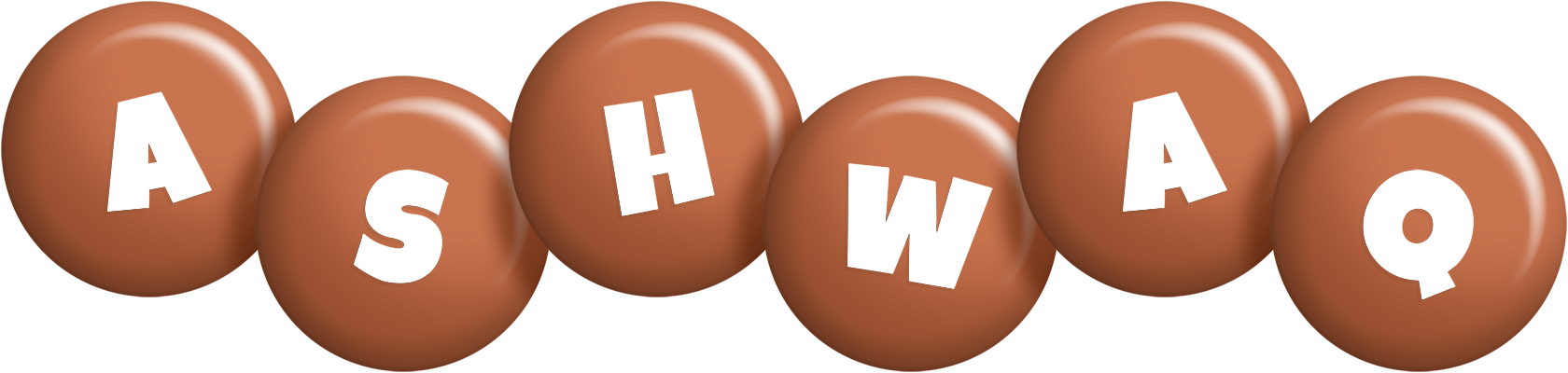 Ashwaq candy-brown logo