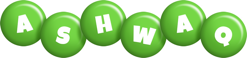 Ashwaq candy-green logo