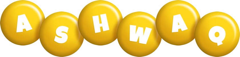 Ashwaq candy-yellow logo