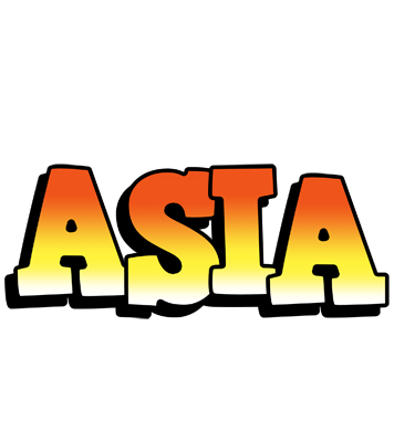 Asia sunset logo