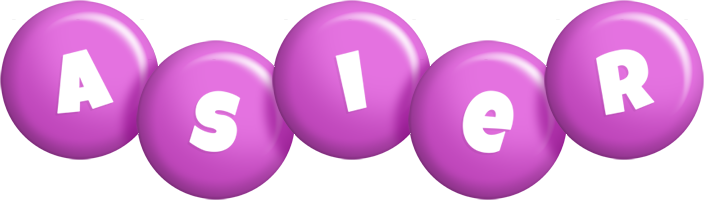 Asier candy-purple logo