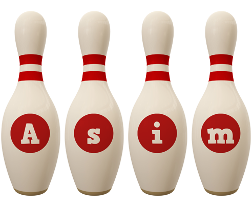 Asim bowling-pin logo