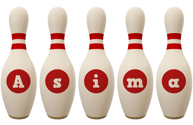Asima bowling-pin logo