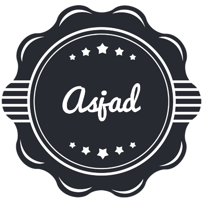 Asjad badge logo