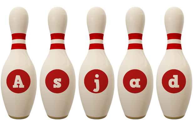 Asjad bowling-pin logo