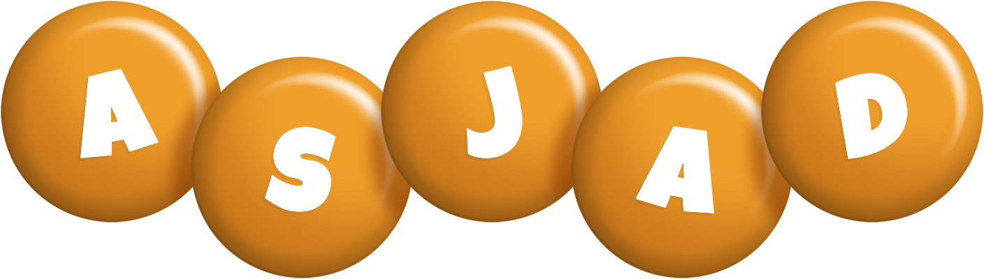 Asjad candy-orange logo