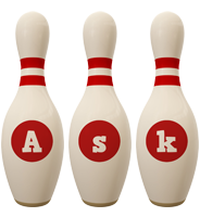 Ask bowling-pin logo