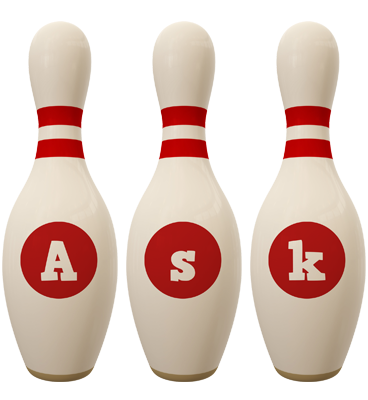 Ask bowling-pin logo