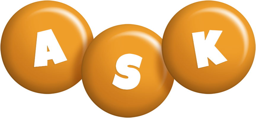 Ask candy-orange logo