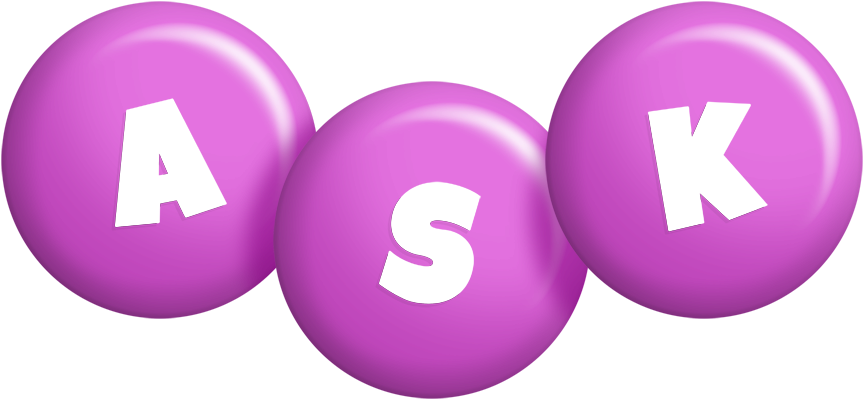 Ask candy-purple logo