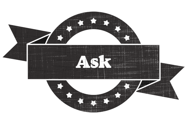 Ask grunge logo