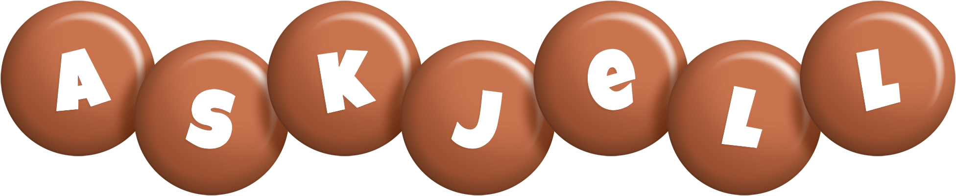 Askjell candy-brown logo