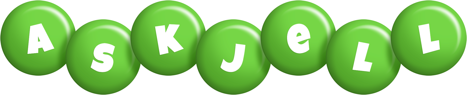 Askjell candy-green logo