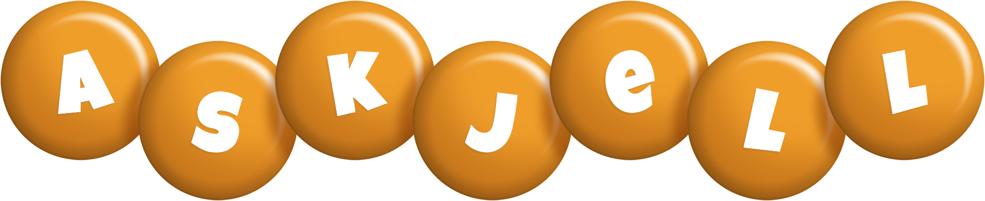 Askjell candy-orange logo