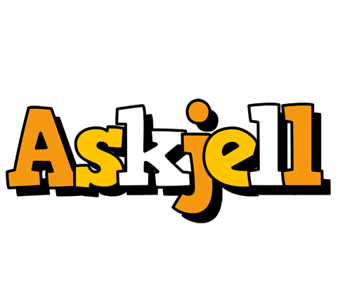 Askjell cartoon logo
