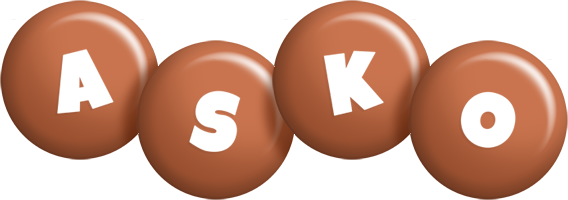 Asko candy-brown logo