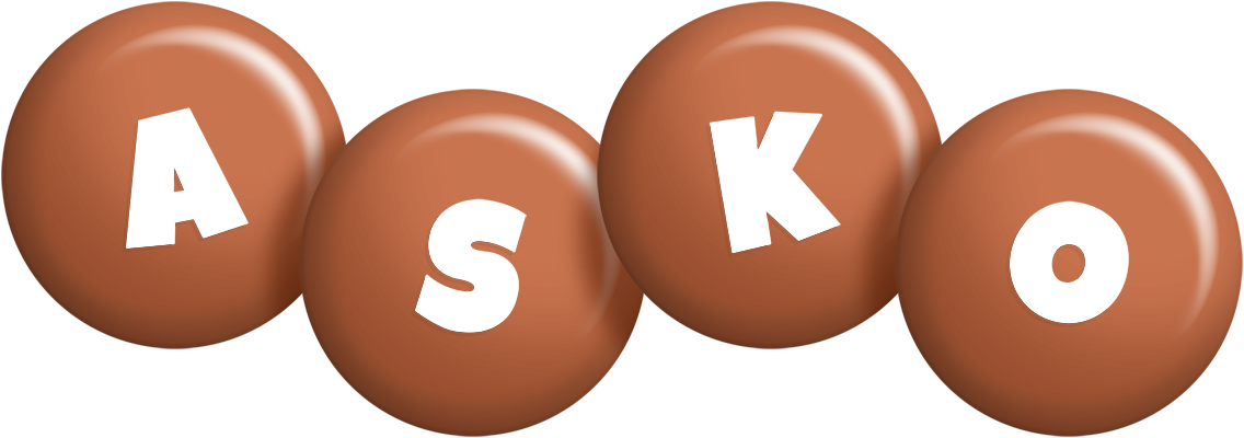 Asko candy-brown logo