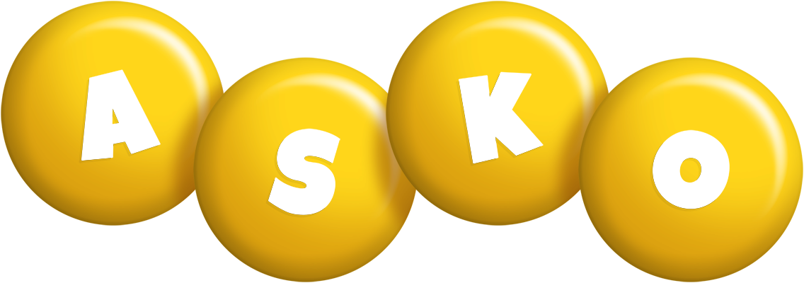 Asko candy-yellow logo