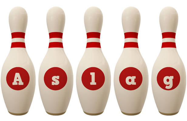 Aslag bowling-pin logo