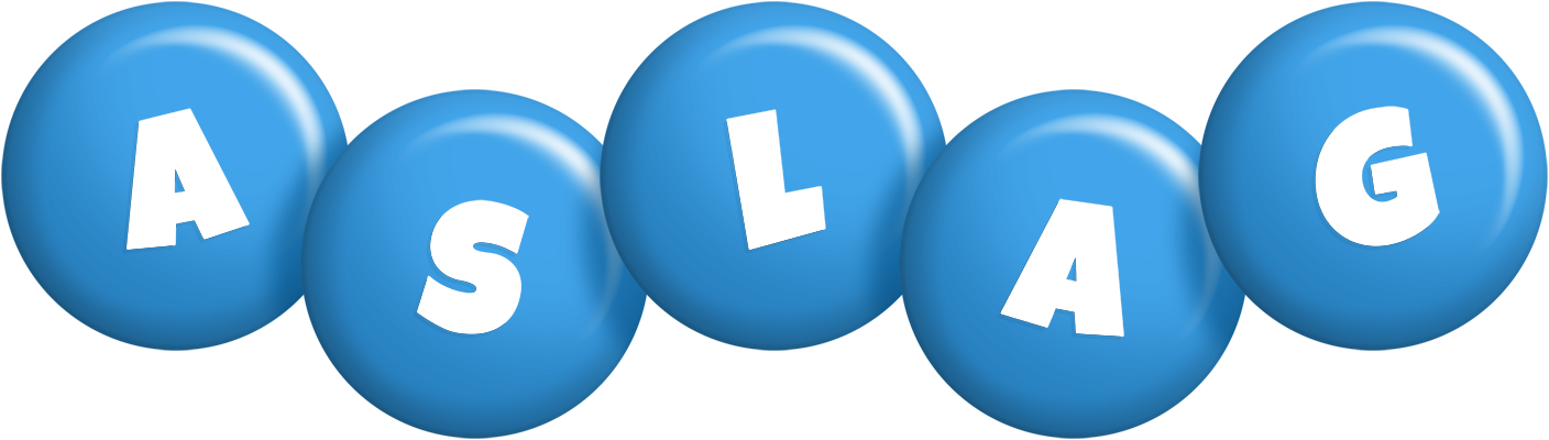 Aslag candy-blue logo