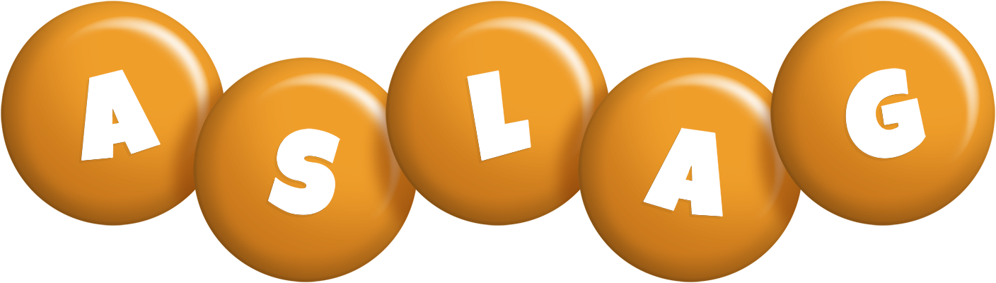 Aslag candy-orange logo