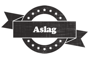 Aslag grunge logo