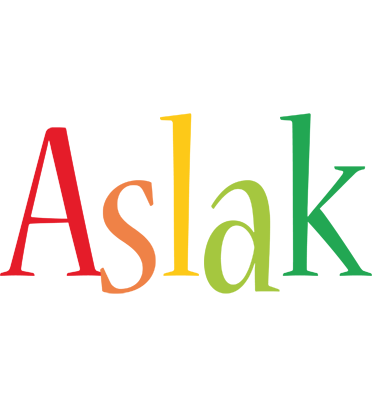 Aslak birthday logo