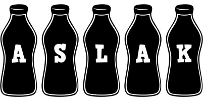 Aslak bottle logo