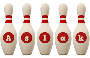 Aslak bowling-pin logo