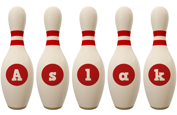 Aslak bowling-pin logo