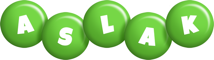 Aslak candy-green logo