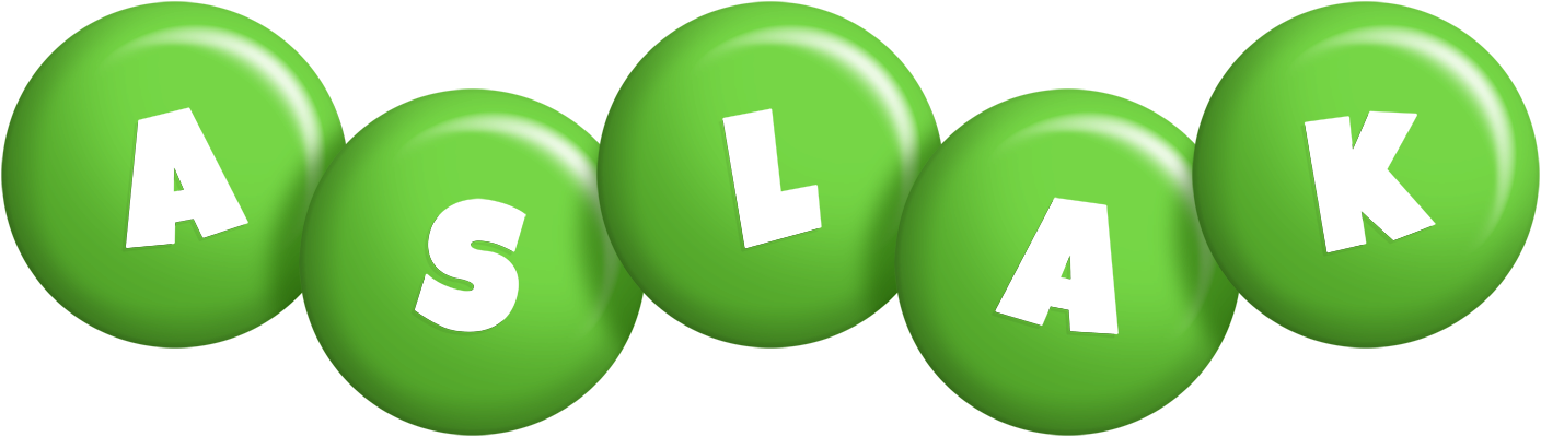 Aslak candy-green logo