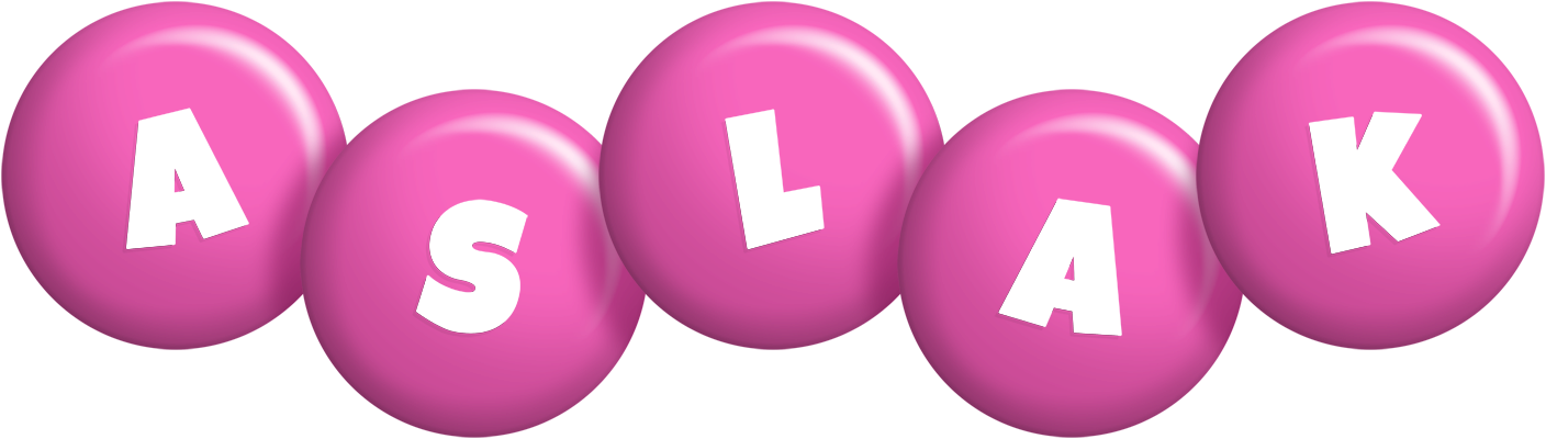 Aslak candy-pink logo