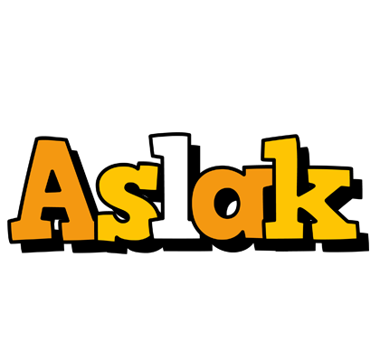 Aslak cartoon logo