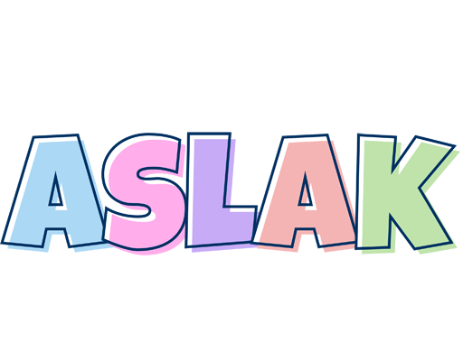 Aslak pastel logo