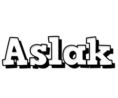 Aslak snowing logo