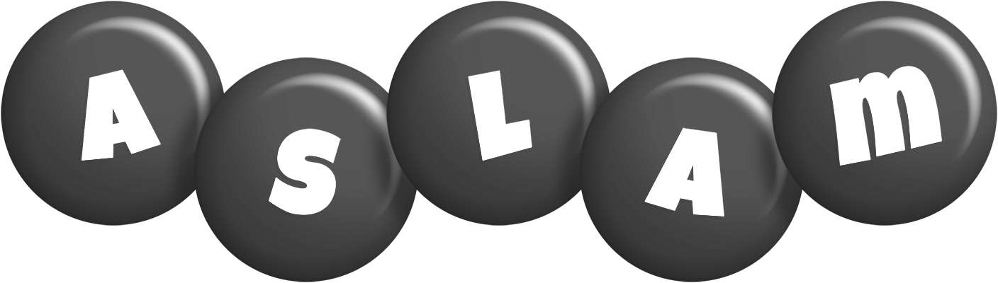 Aslam candy-black logo