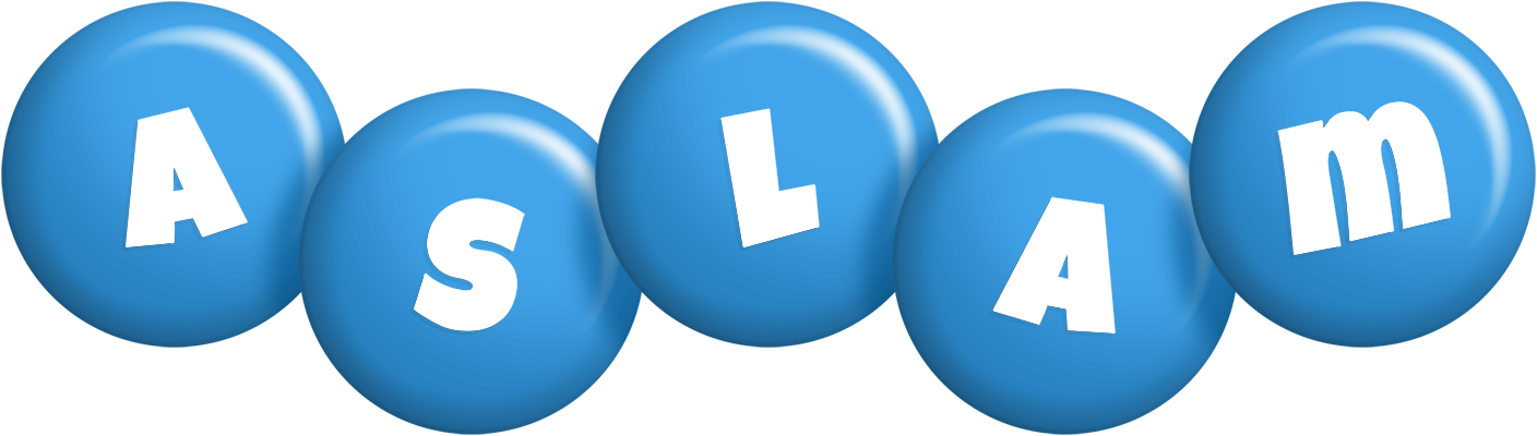 Aslam candy-blue logo