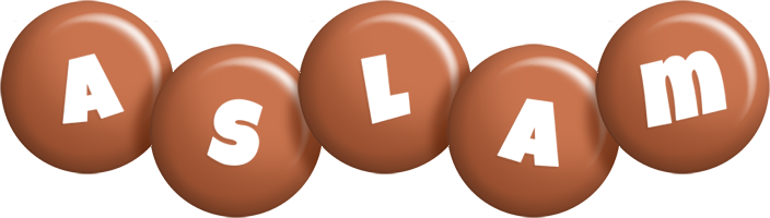 Aslam candy-brown logo
