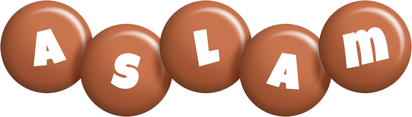 Aslam candy-brown logo