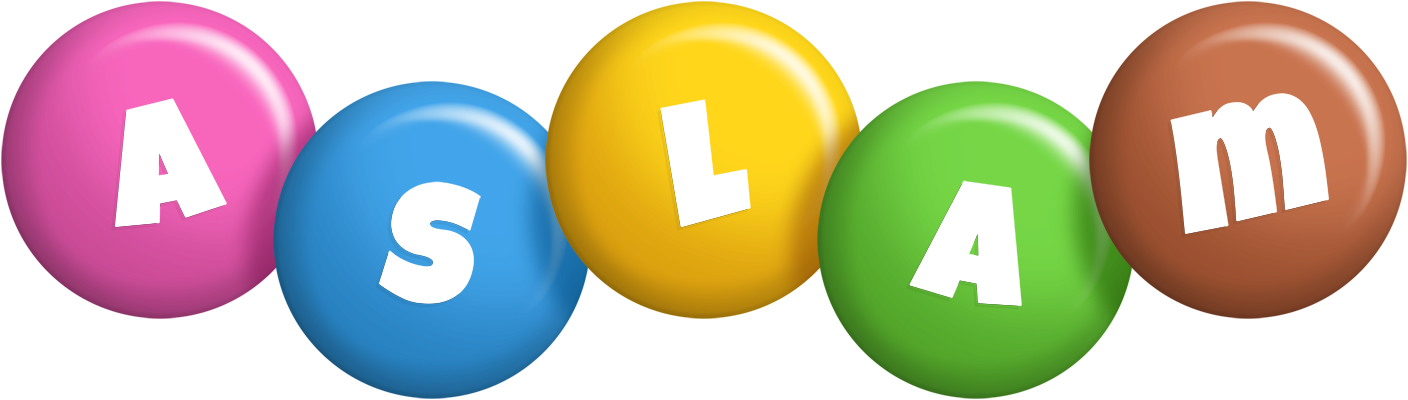 Aslam candy logo