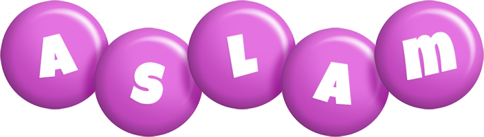 Aslam candy-purple logo