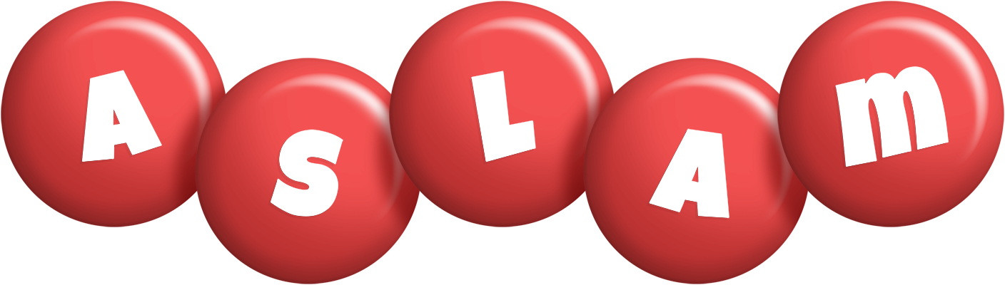 Aslam candy-red logo