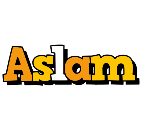 Aslam cartoon logo