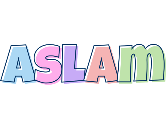 Aslam pastel logo