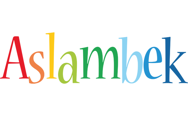 Aslambek birthday logo
