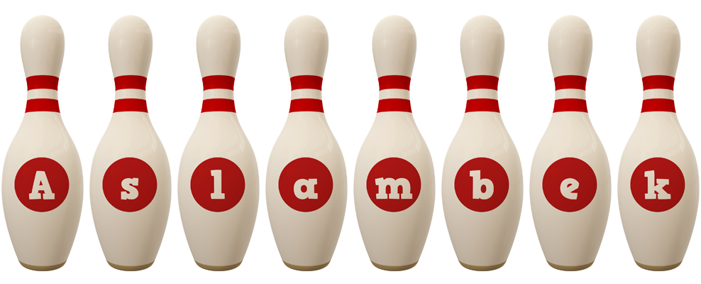 Aslambek bowling-pin logo