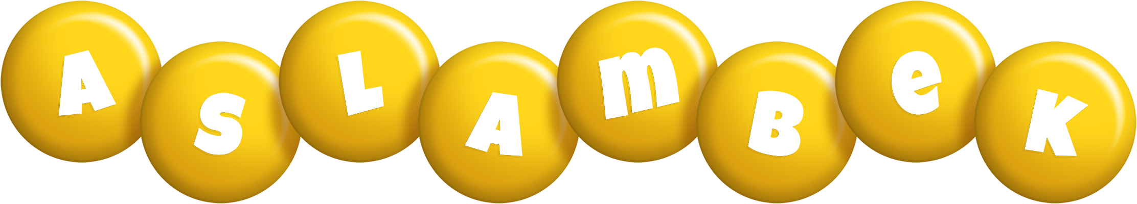 Aslambek candy-yellow logo