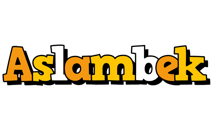 Aslambek cartoon logo